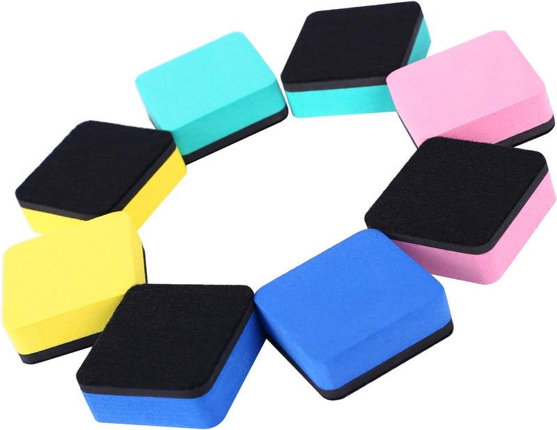 BINGBING Dry Erase Erasers, 48 Pack Magnetic Whiteboard Eraser Chalkboard Eraser Dry Eraser for Classroom Office and Home (48pcs 4Colours) - Image 3